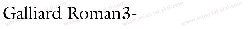 Galliard Roman3字体转换